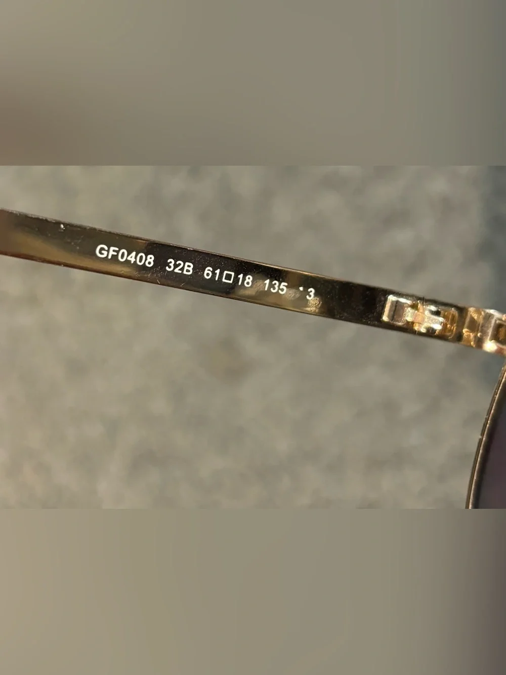 Guess GF0408 32B Ladies 61mm Gold Frame Gray Lens Aviator Sunglasses